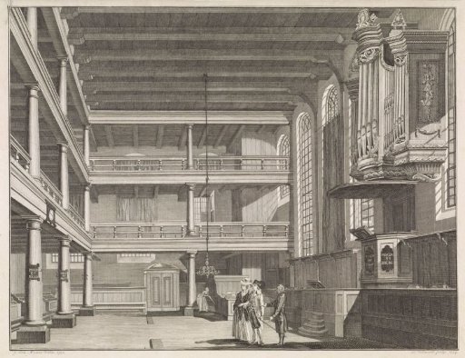 Interior of the Mennonite Church Bij 't Lam, Amsterdam