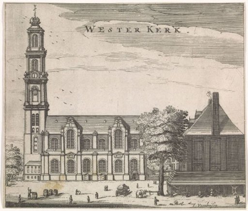 View of the Westerkerk in Amsterdam