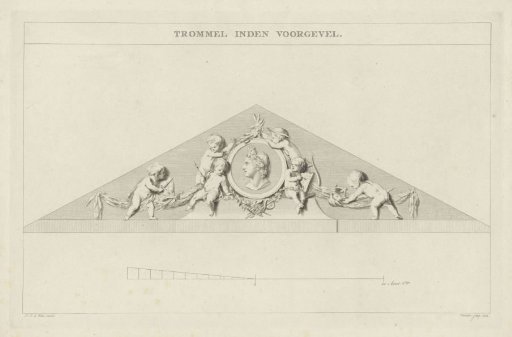 Pediment of the Facade of the Theatre on the Leidseplein in Amsterdam, 1774