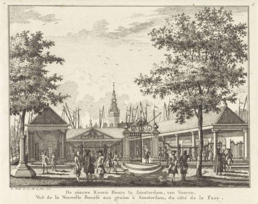 View of the New Corn Exchange in Amsterdam