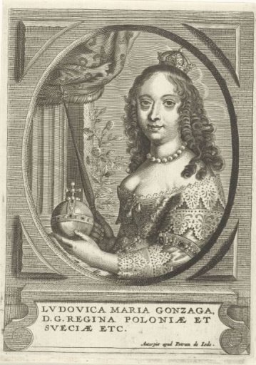 Bust portrait of Ludwika Maria Gonzaga, Queen of Poland