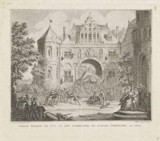 Count Floris IV murdered during a fencing match, 1234