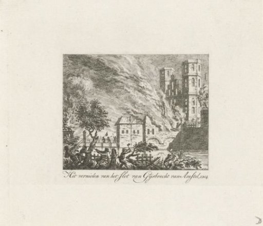Destruction of the castle of Gijsbrecht II of Amstel, 1204
