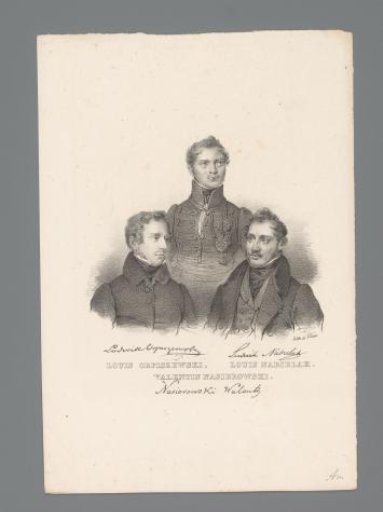 Portraits of three participants in the Polish November Uprising