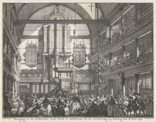 Commotion in the Old Lutheran Church in Amsterdam during the earthquake of 18 February 1756