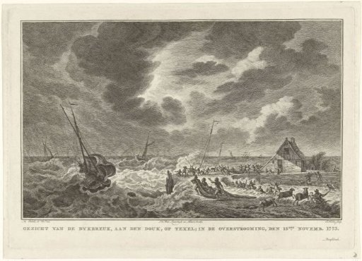 Dike breach on Texel, 1775