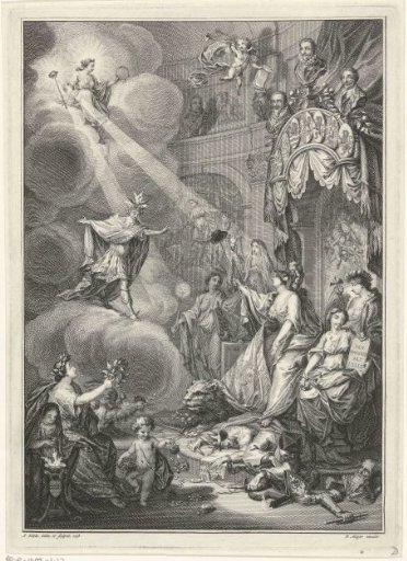 Allegory on the jubilee of Dutch Freedom, 1748