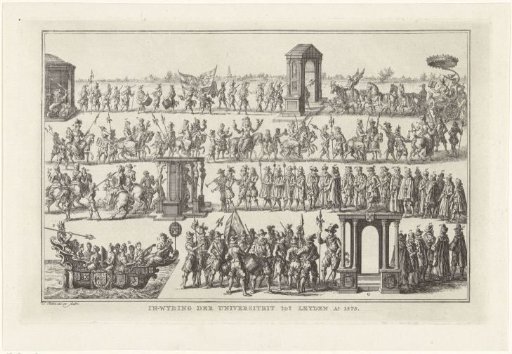 Procession at the inauguration of the University of Leiden, 1575