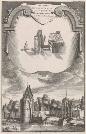 Two views of the Swych Utrecht tower in Amsterdam
