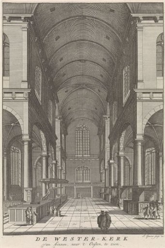 Interior of the Amsterdam Westerkerk, viewed towards the east
