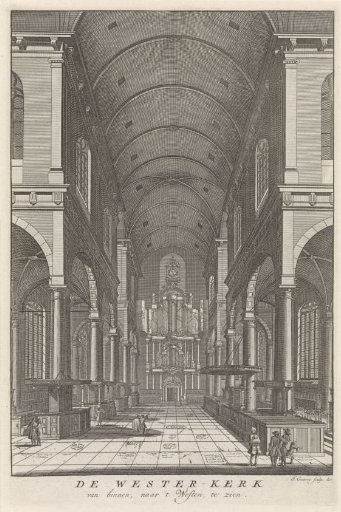 Interior of the Amsterdam Westerkerk, viewed towards the west.