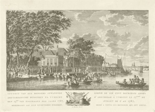Departure of 600 armed Amsterdam citizens to Utrecht, 17 July 1787