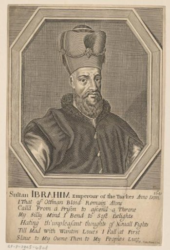 Portrait of Ibrahim I, Sultan of Turkey