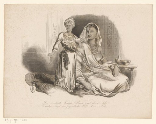 Double portrait of Queen Ranee and Prince Dwoolap Singh