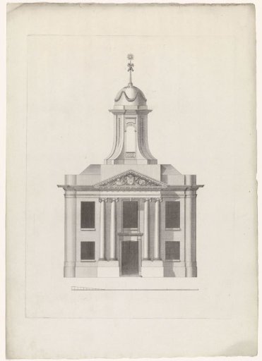 Front view of the court house in Westzaan