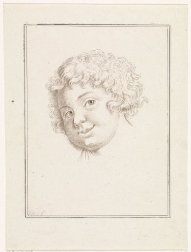 Portrait of a boy with curly hair