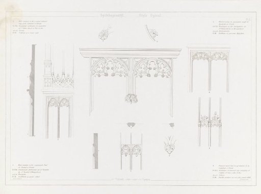 Architectural details of the Dom Church in Utrecht