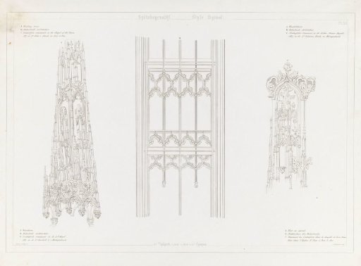 Architectural details in the St. John's Cathedral in 's-Hertogenbosch