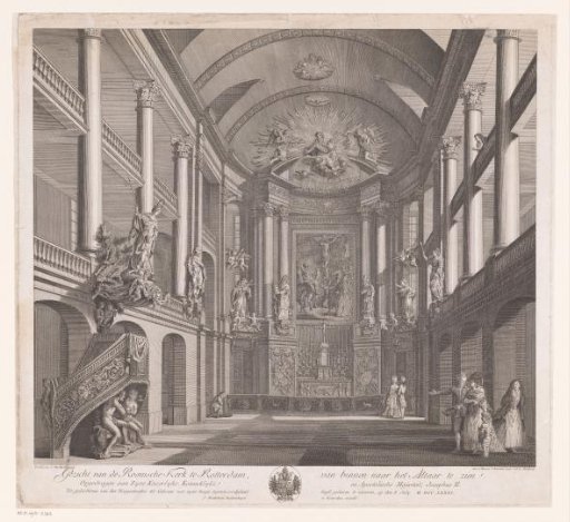 Interior of the Saint Rosalia Church in Rotterdam