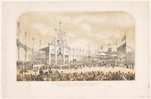 King Willem III Laying the First Stone for the Monument Commemorating the Liberation from the French