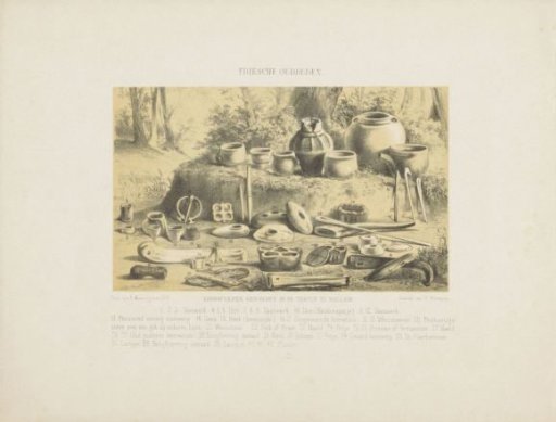 Objects found in the mounds at Hallum