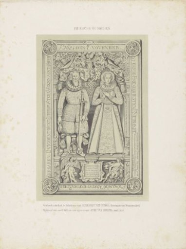 Grave slab in the church at Schettens