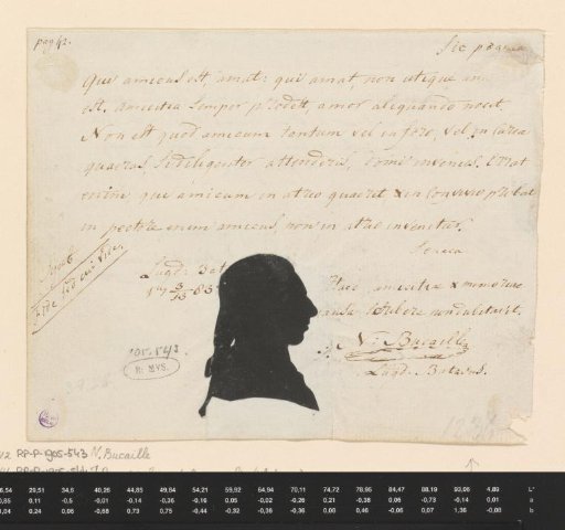 Silhouette portrait of Nicolaas Bucaille