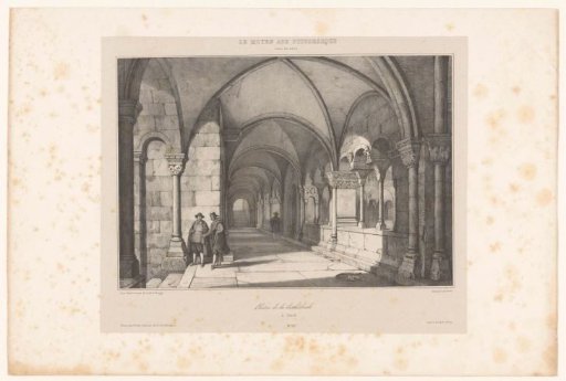 View of a Cloister Walk of the Grossmünster in Zurich