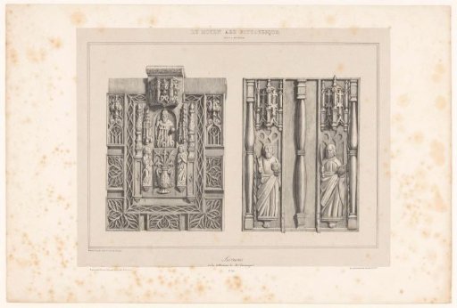 Locks with Biblical figures in relief
