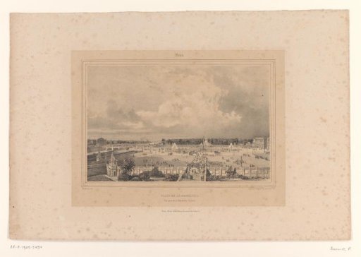 View of the Place de la Concorde from the terrace of the Tuileries Palace