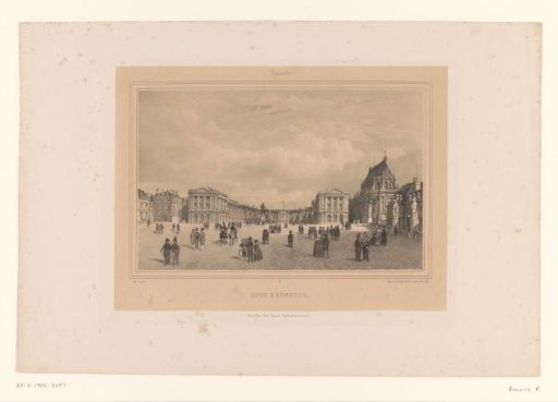 View of the Cour d'Honneur of the Palace of Versailles