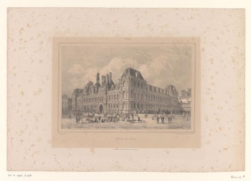 View of the Town Hall of Paris