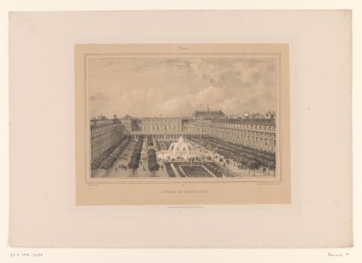 View of the Garden of the Palais-Royal