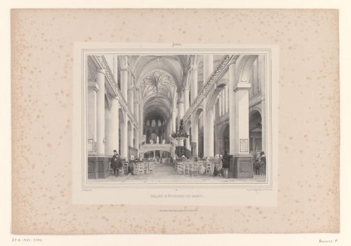 View of the interior of the church Saint-Étienne-du-Mont