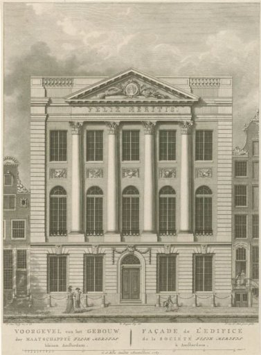 Facade of the Felix Meritis building in Amsterdam