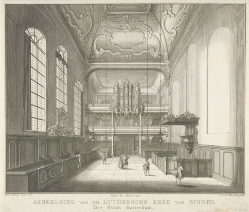 Interior of the Lutheran Church in Rotterdam