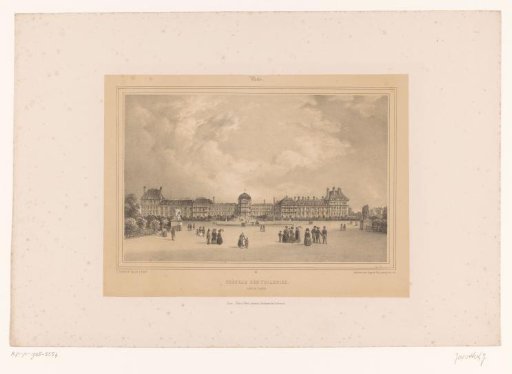 View of the Tuileries Palace from the garden