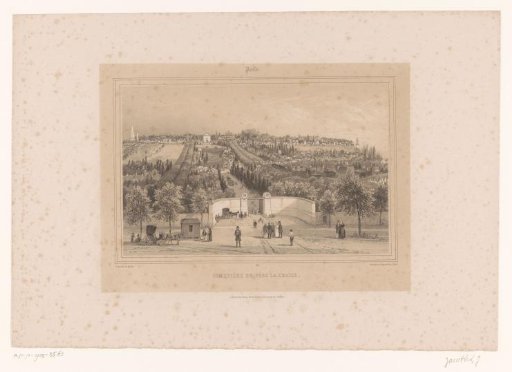 View of the Père-Lachaise cemetery in Paris