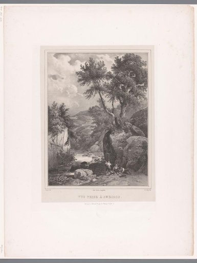 Hunters by the Aniene River near Subiaco