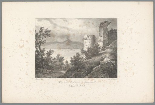 View of the sea from the mountains near Castellammare di Stabia