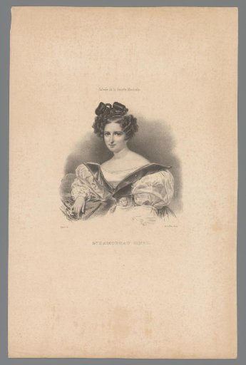 Portrait of the opera singer Laure Cinti-Damoreau