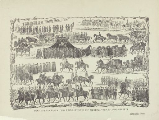 Funeral procession of the late H.R.H. Prince Henry of the Netherlands, 25 January 1879