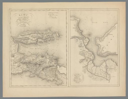 Map of Madura and map of the harbor of Surabaya