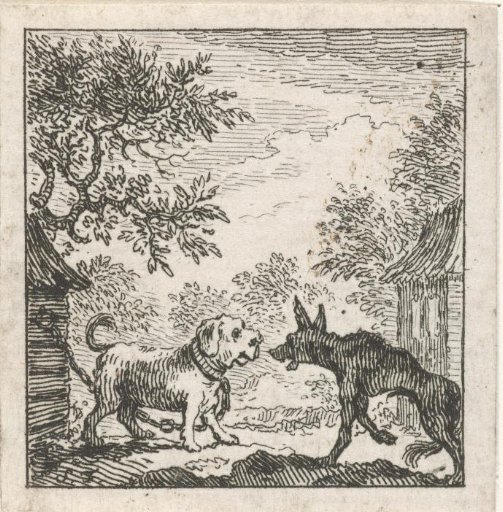 Fable of the dog and the wolf