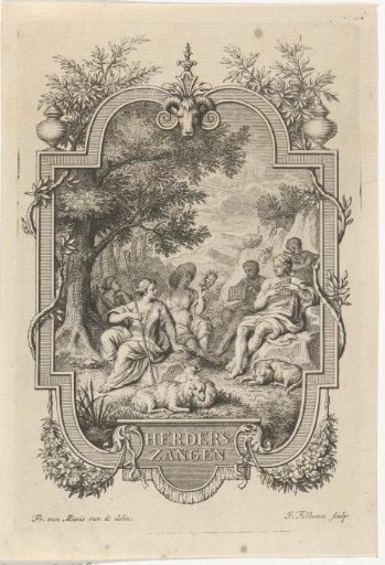 Resting shepherds and shepherdesses