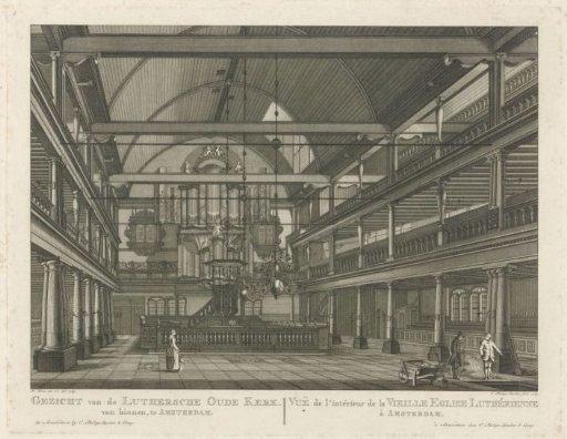 Interior of the Lutheran Old Church in Amsterdam