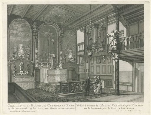 Interior of the Saint Catherine's Church on the Boommarkt in Amsterdam