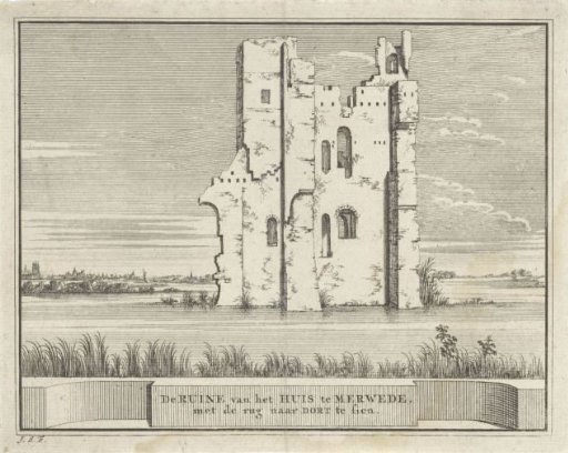 View of the ruin of the House at Merwede in Dordrecht