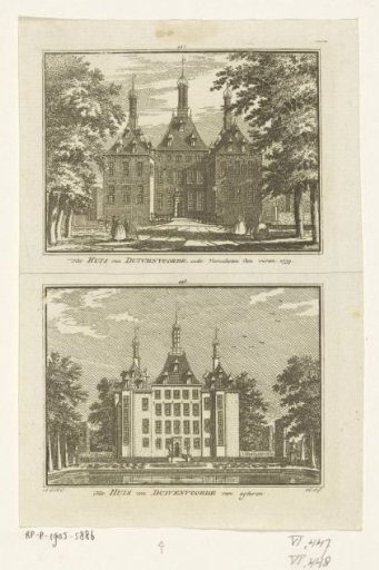 Two Views of Duivenvoorde Castle, Voorschoten
