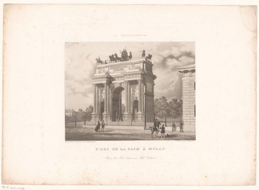 View of the Arco della Pace in Milan